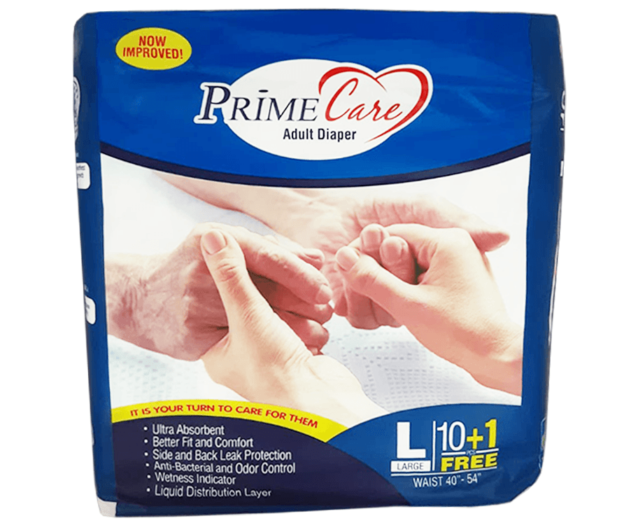 Prime Care Adult Diaper Large 10+1 Pads
