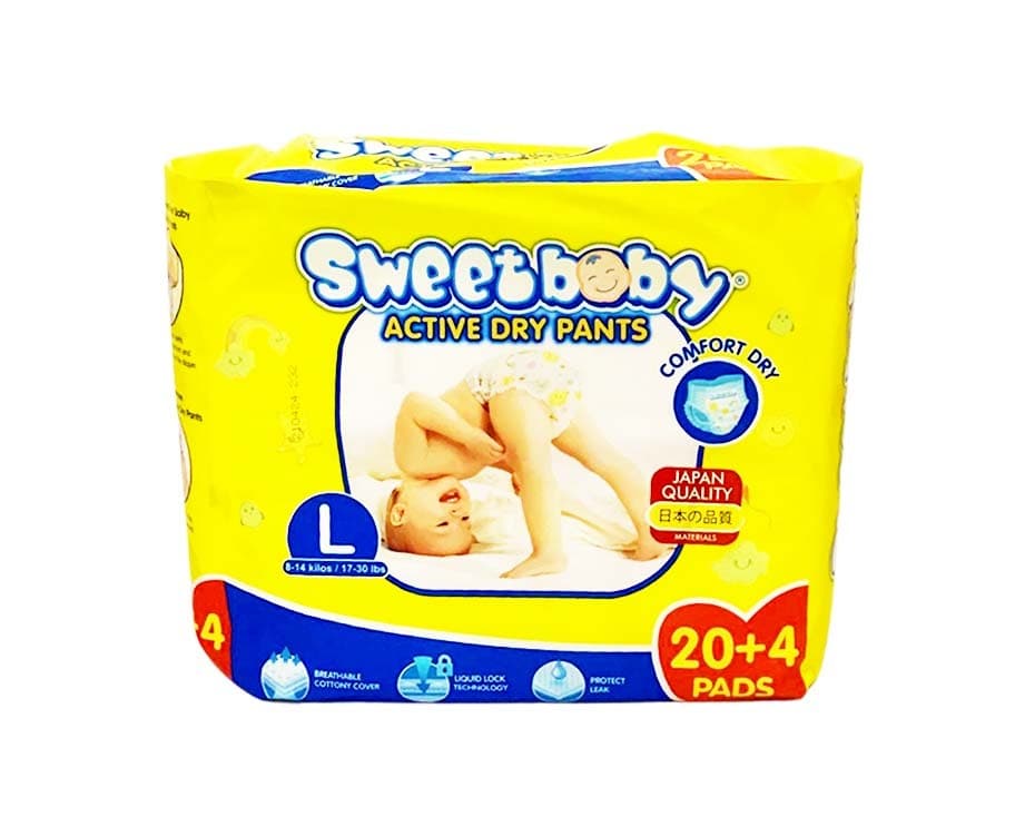 Sweet Baby Active Dry Pants Large 8-14kg (17-30lbs) 20+4 Pads