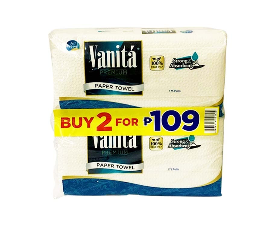 Quanta Vanitá Premium Paper Towel 175 Pulls 2 Packs