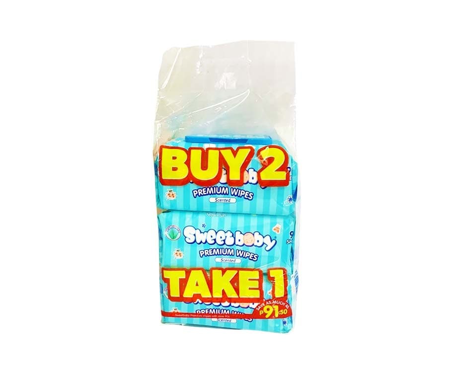 Quanta Sweetbaby Premium Wipes Scented (3 Packs x 90 sheets)