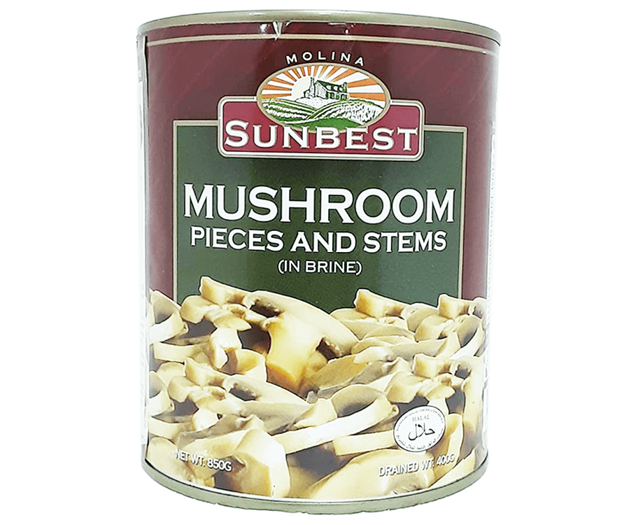 Molina Sunbest Mushroom Pieces and Stems (in Brine) 850g