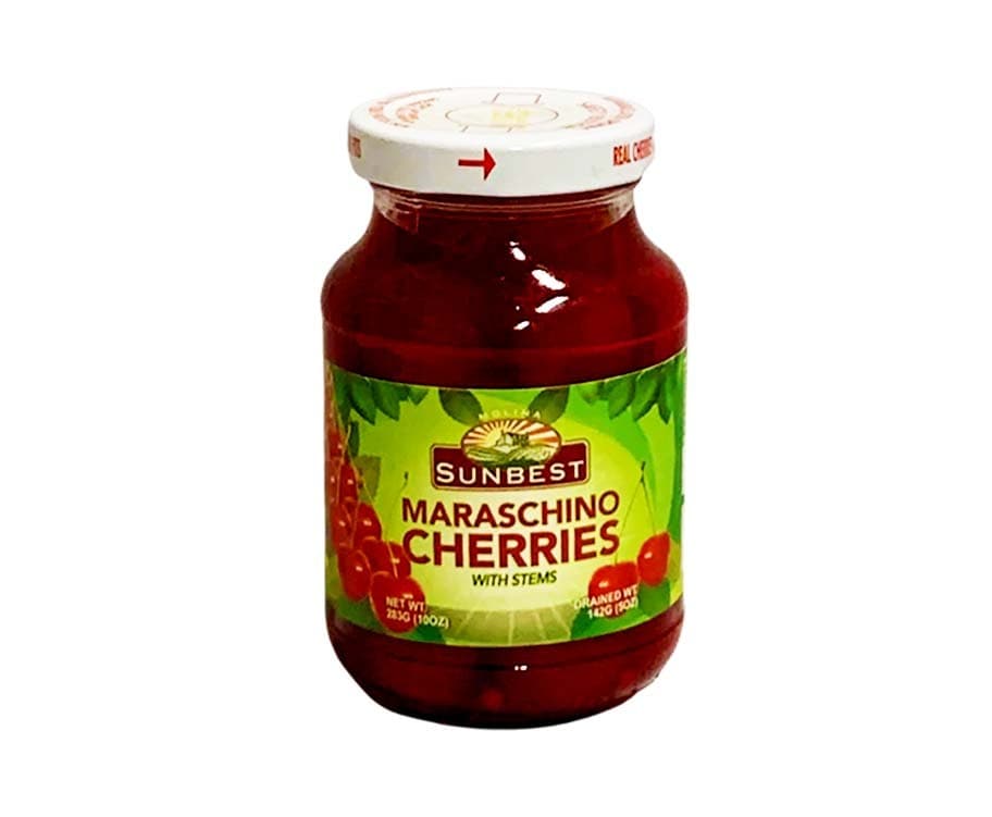 Sunbest Maraschino Cherries with Stems 283g