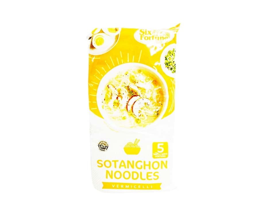 Six Fortune Sotanghon Noodles Vermicelli (5 Single Serve Portions x 50g) 250g