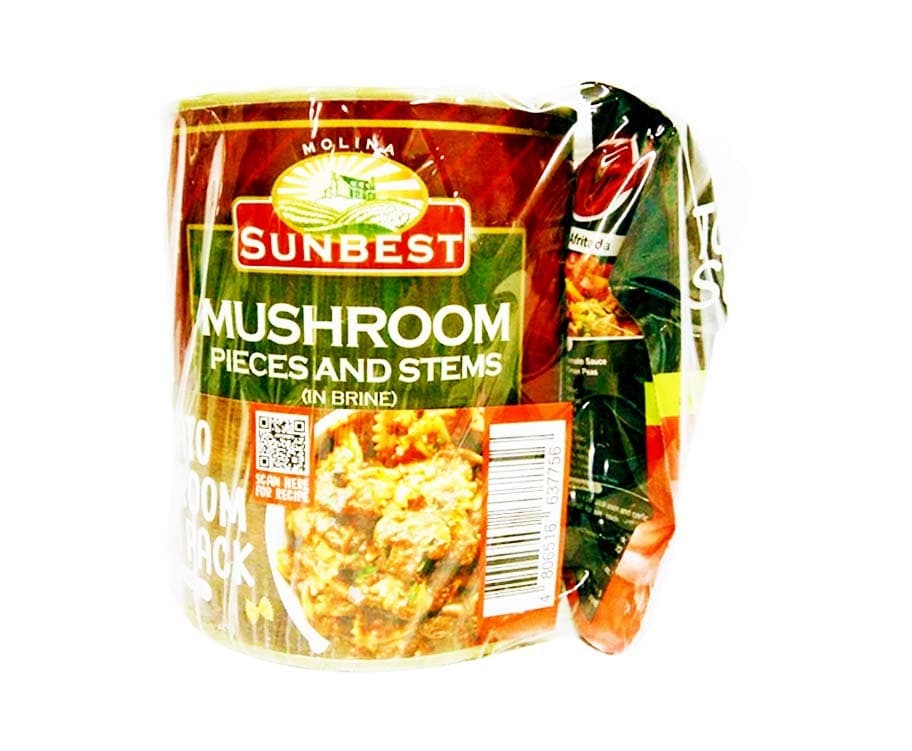 Molina Sunbest Mushroom Pieces and Stems (In Brine) 850g + Free Molina Sunbest Tomato Sauce 150g