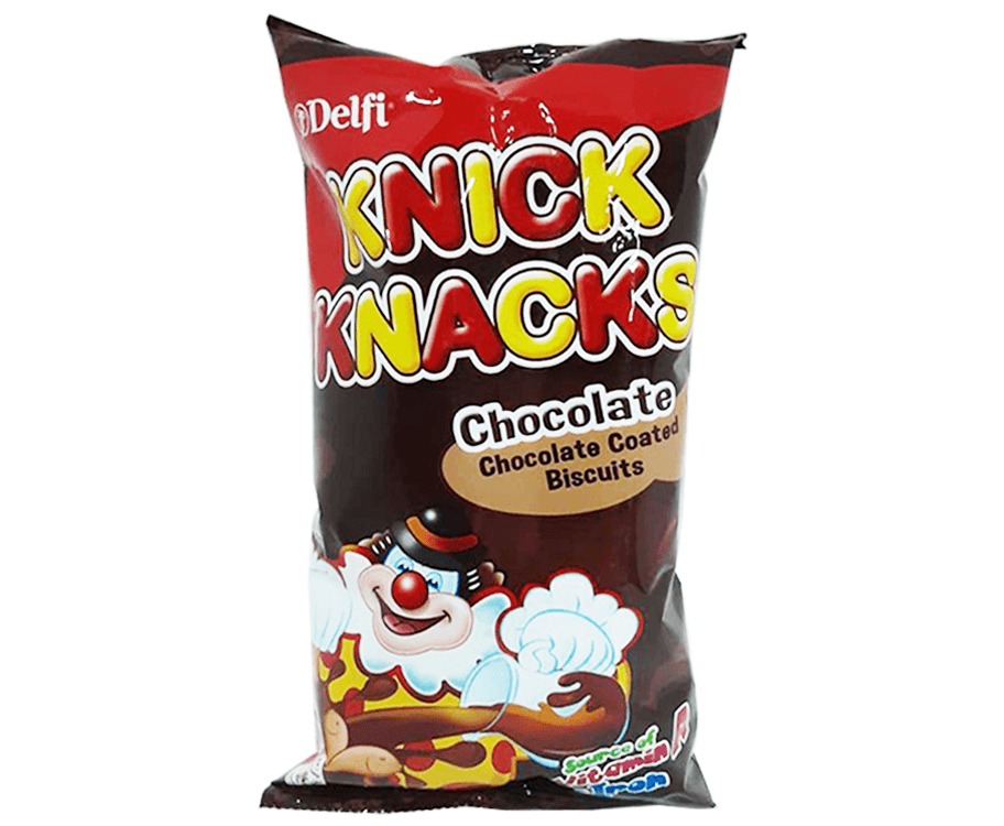 Delfi Knick Knacks Chocolate Coated Biscuits 50g