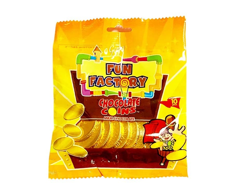 Goya Fun Factory Chocolate Coins Milk Chocolate (10 Packs x 5g)