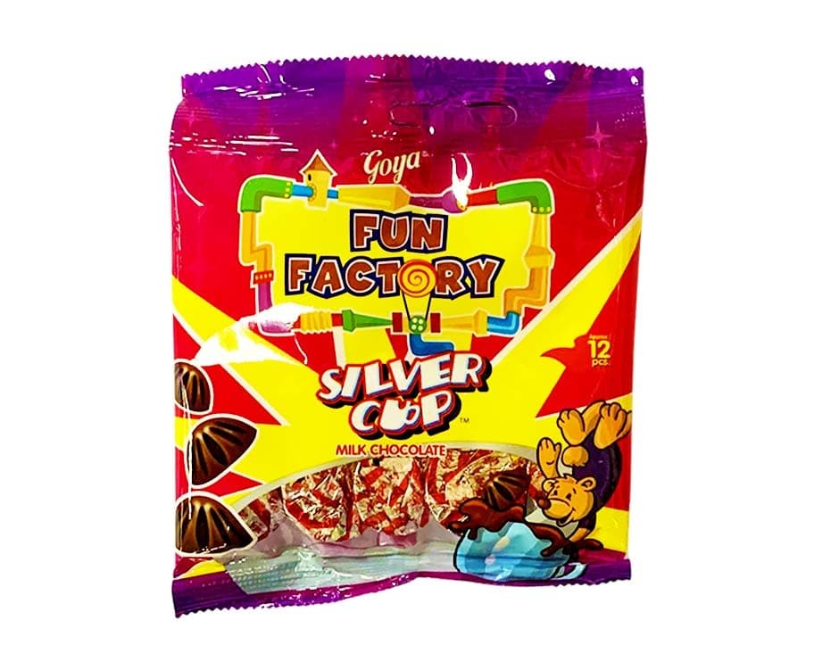 Goya Fun Factory Silver Cup Milk Chocolate (Approx. 12 Pieces x 3.5g)