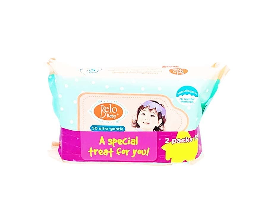 Belo Baby 50 Ultra-Gentle Baby Wipes 2 Packs