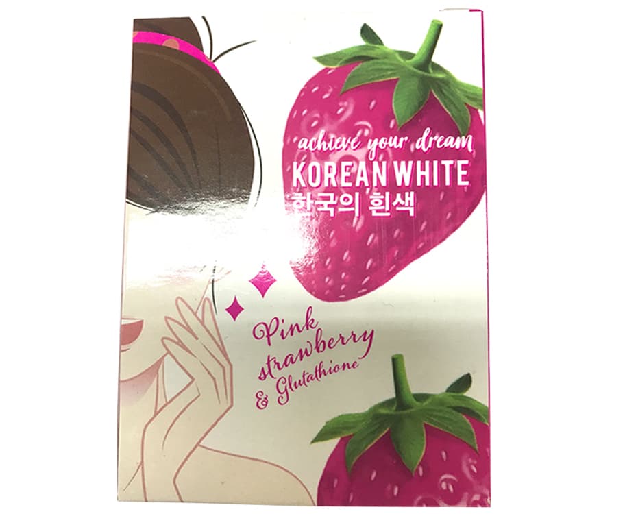 Korean White Pink Strawberry & Glutathione 65g