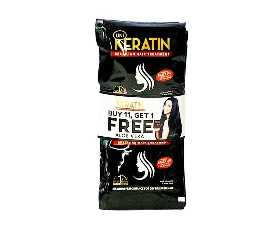 Uni Keratin Brazilian Hair Treatment Aloe Vera (11+1 Packs)