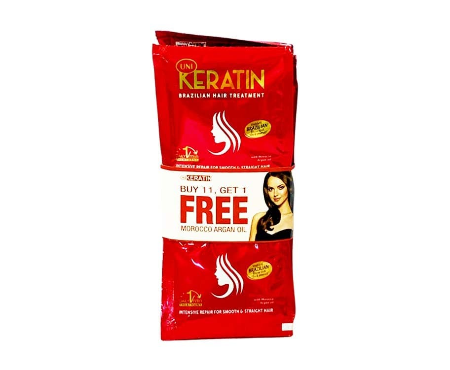 Uni Keratin Brazilian Hair Treatment with Morocco Argan Oil (11+1 Packs)