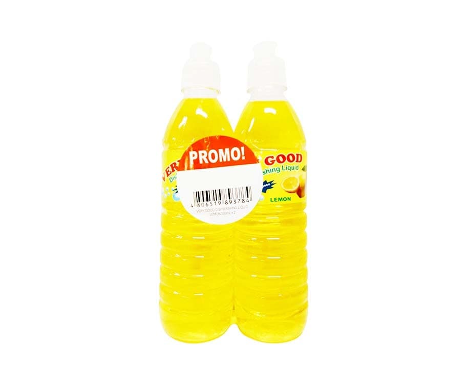 Very Good Dishwashing Liquid Lemon (2 Bottles x 500mL)