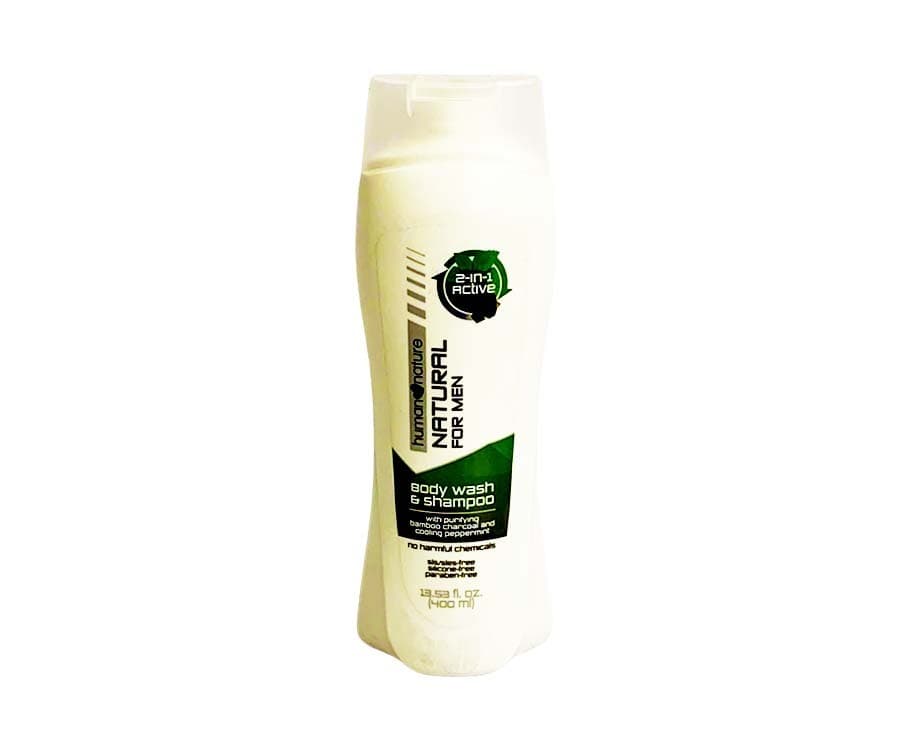 Human Nature Natural For Men 2-in-1 Active Body Wash & Shampoo 400mL