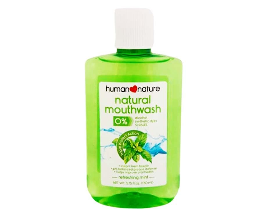 Human Nature Natural Mouthwash Regreshing Mint 170mL