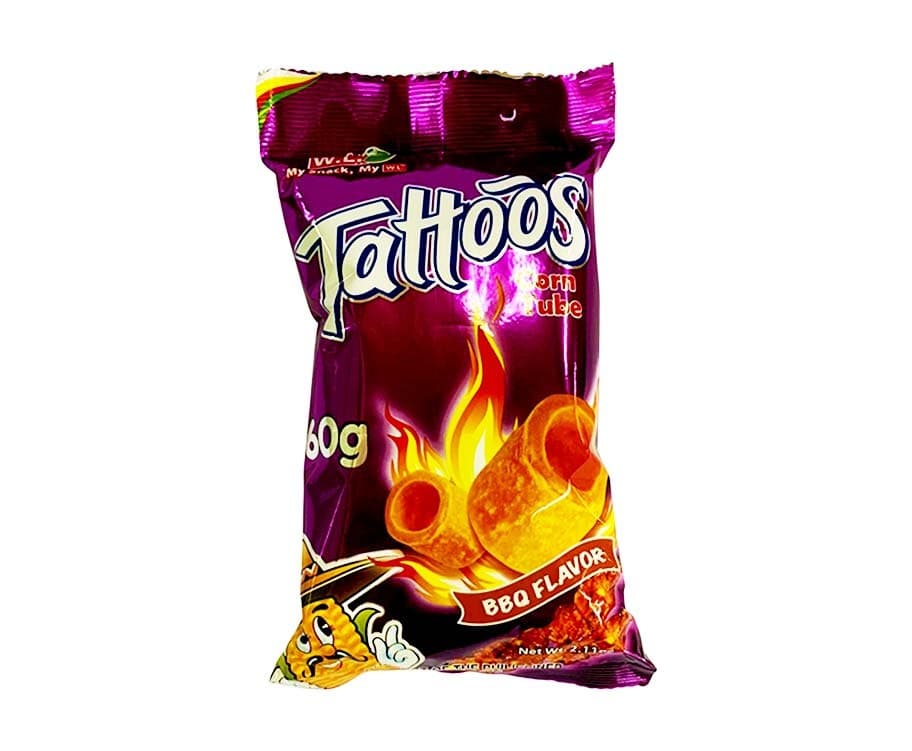 W.L. Foods Tattoos Corn Tube BBQ Flavor 60g