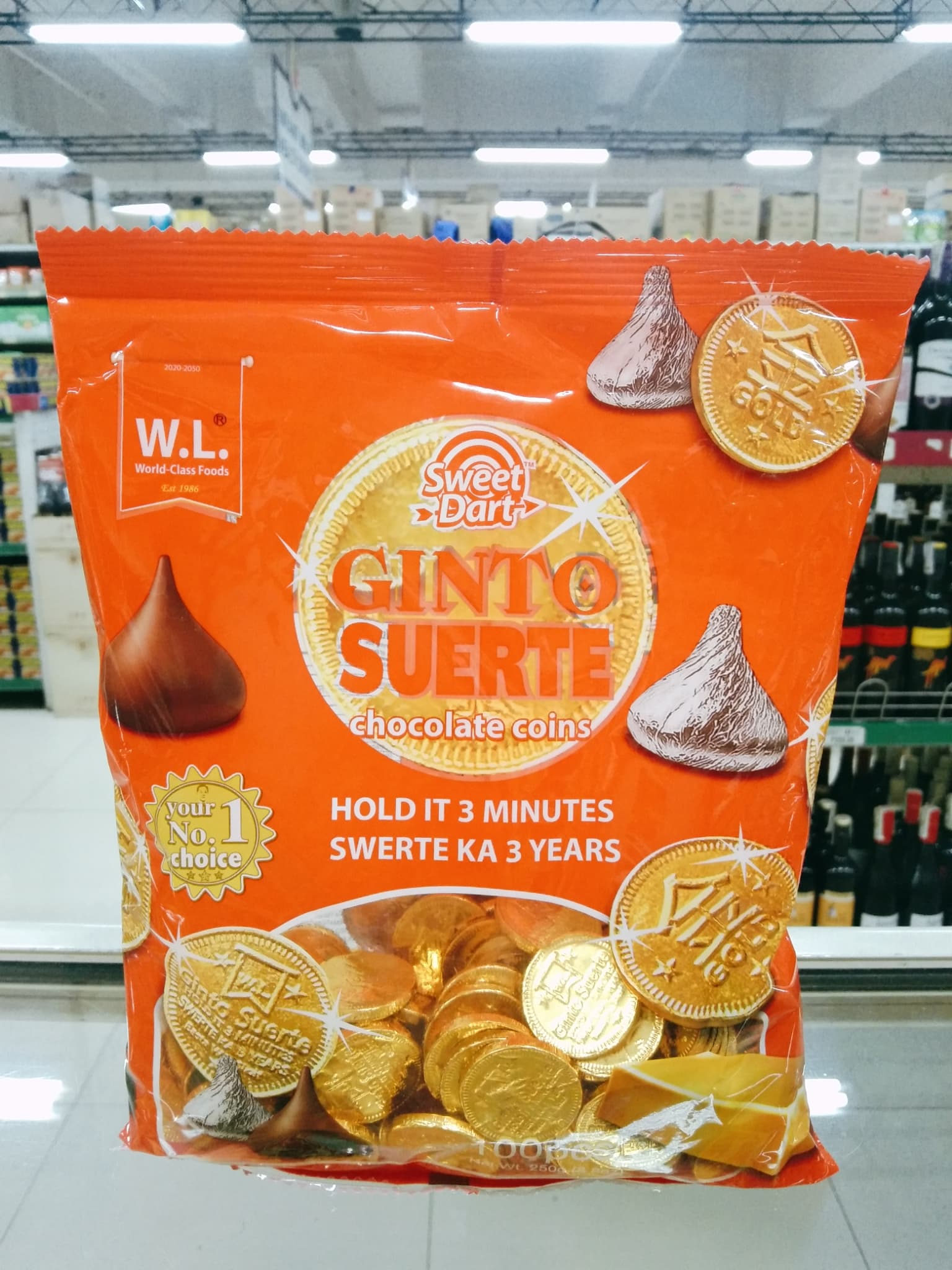 WL Sweet Dart Ginto Suerte Chocolate Coins 100pcs.