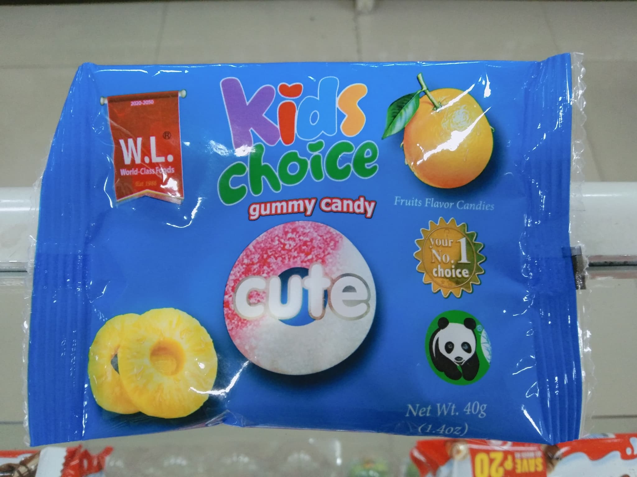 WL Kids Choice Gummy Candy Fruits Flavor Candies 40g