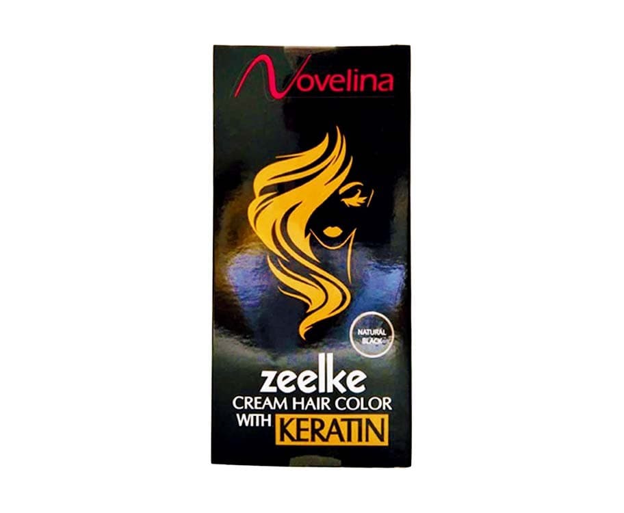 Novelina Zeelke Cream Hair Color with Keratin Natural Black