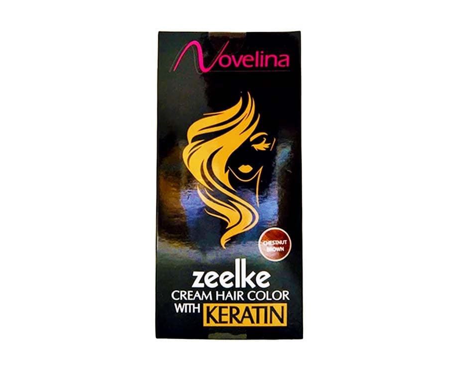 Novelina Zeelke Cream Hair Color with Keratin Chestnut Brown