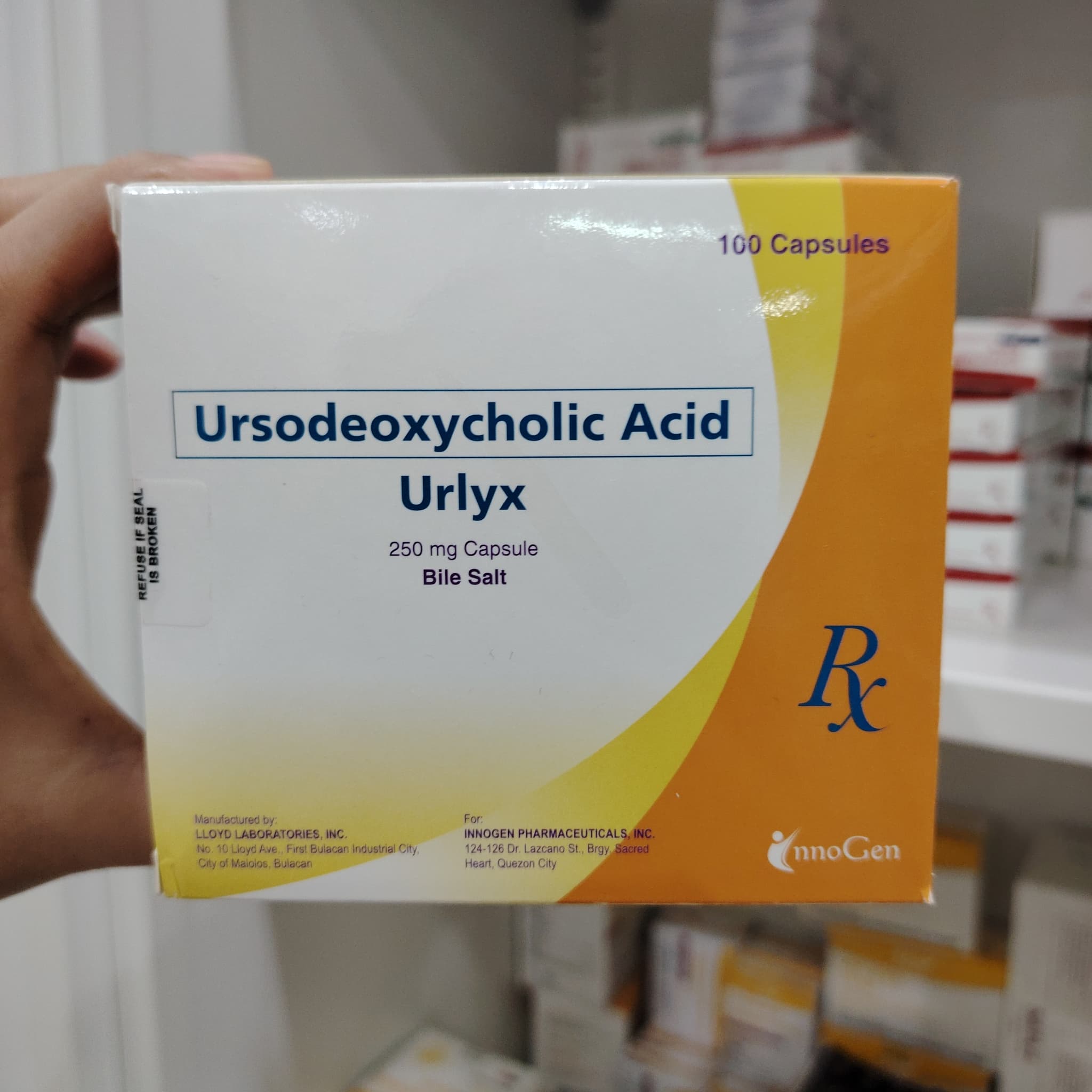 Ursodeoxycholic Acid URLYX 250mg Bile Salt