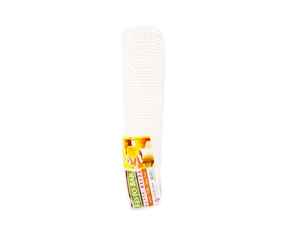 Resto Bar Party Needs Paper Cups Plain (9oz) 50 Pieces