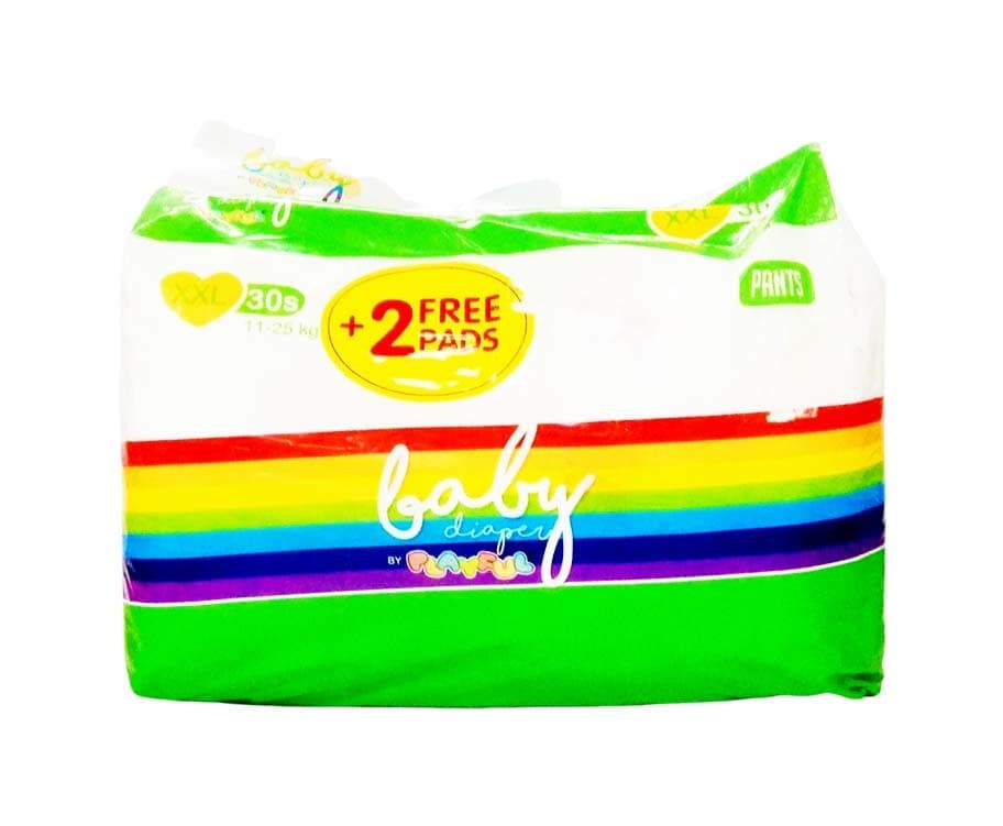 Baby Diaper by Playful XXL (11-25kg) 30+2 Pants