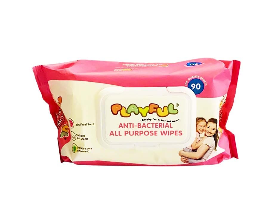 Playful Anti-Bacterial All Purpose Wipes 90 Sheets