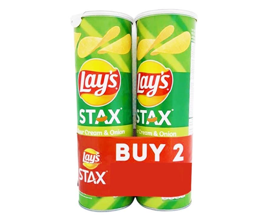 Lay's Stax Sour Cream and Onion (2 Packs x 105g)