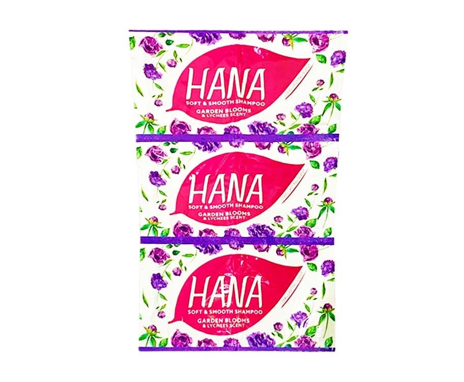 Hana Soft & Smooth Shampoo Garden Blooms & Lychees Scent (6 Packs x 14mL)