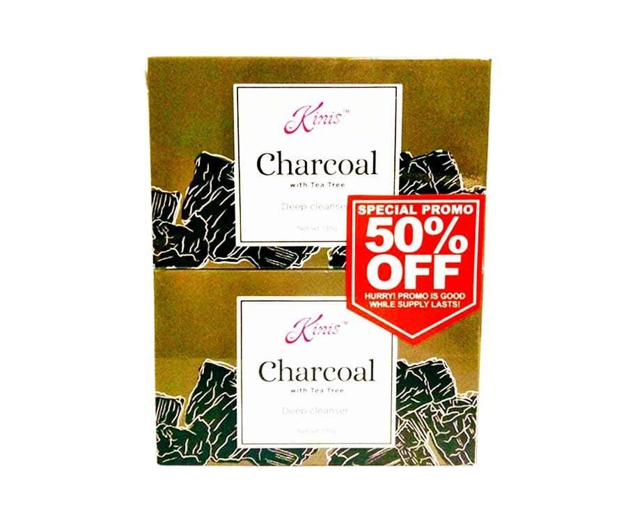 Kinis Charcoal with Tea Tree Deep Cleanser Soap (2 Packs x 135g)