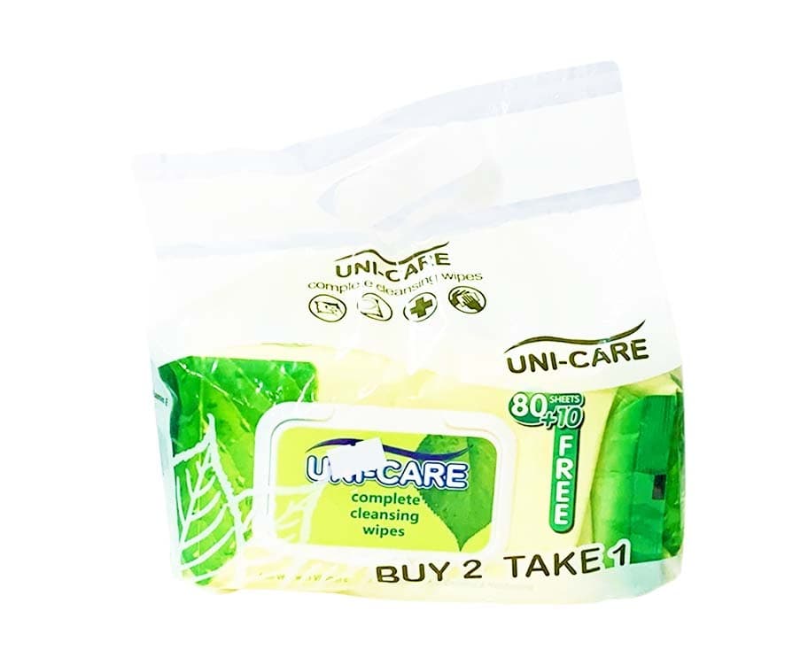 Uni-Care Complete Cleansing Wipes 80+10 Sheets Buy 2 (100’s) Take 1 (30’s)