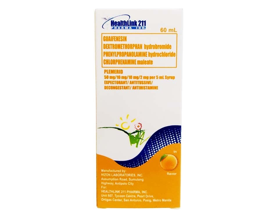 TGP Plemerid 50mg/ 10mg/ 10mg/ 2mg per 5mL Syrup Ponkan Flavor 60mL