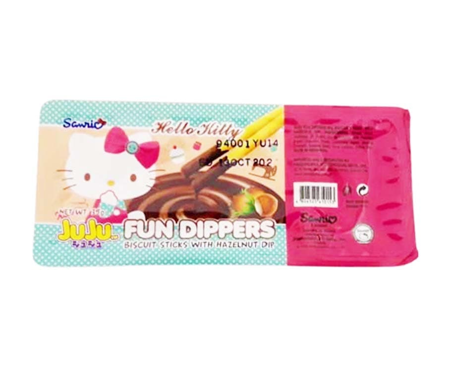 Sanrio Juju Fun Hello Kitty Dippers Biscuit Sticks with Hazelnut Dip 35g