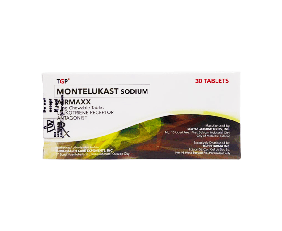 TGP Montelukast Sodium Airmaxx 5mg Chewable 30 Tablets