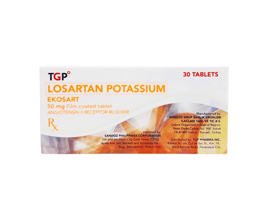 TGP Losartan Potassium Ekosart 50mg Film-Coated 30 Tablets
