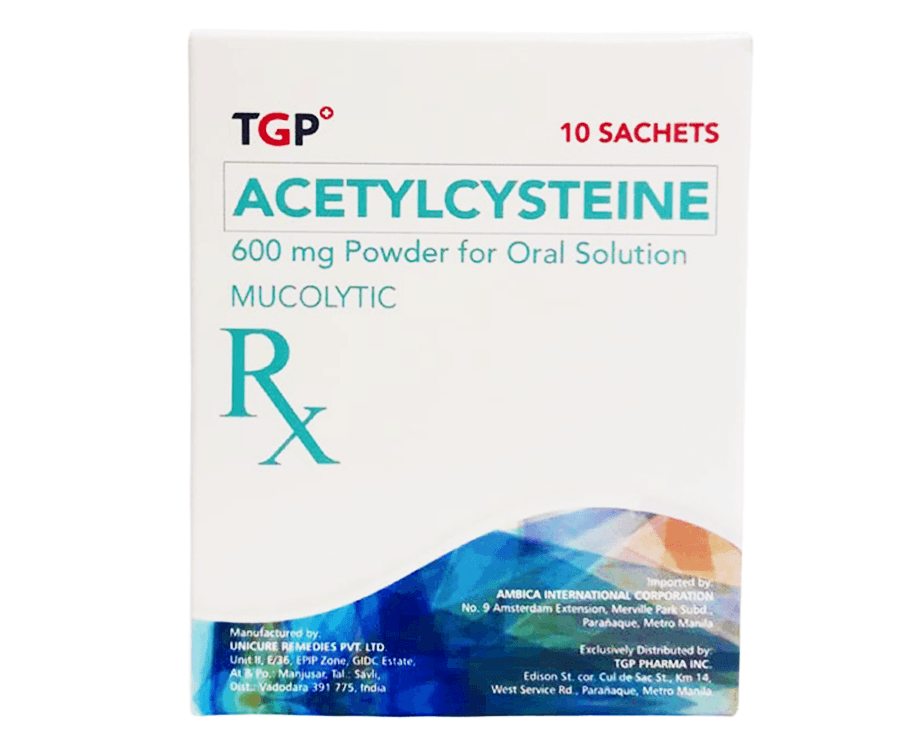 TGP Acetylcysteine 600mg Powder for Oral Solution 10 Sachets