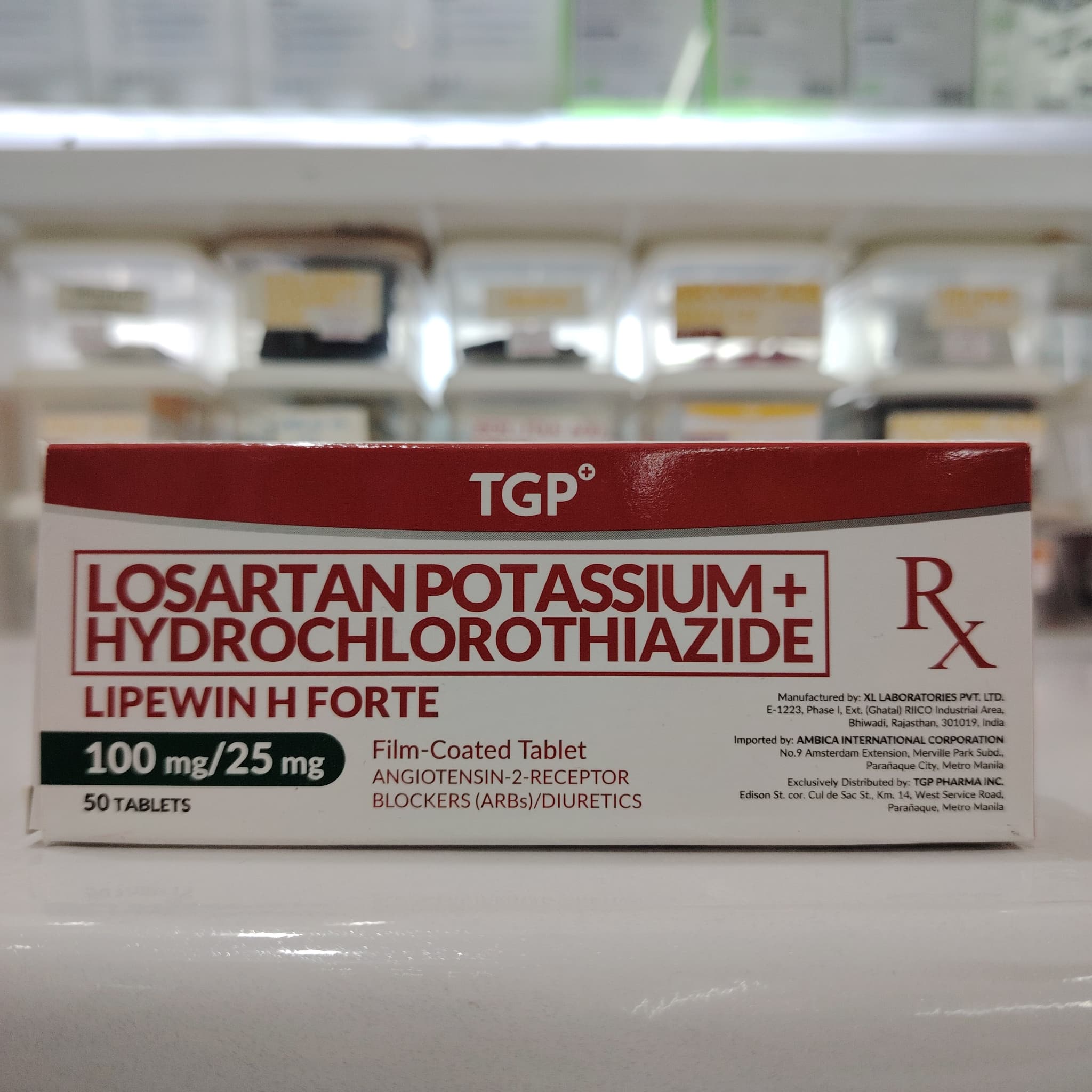 Losartan Potassium+Hydrochlorothiazide LIPEWIN H FORTE 100mg/25mg