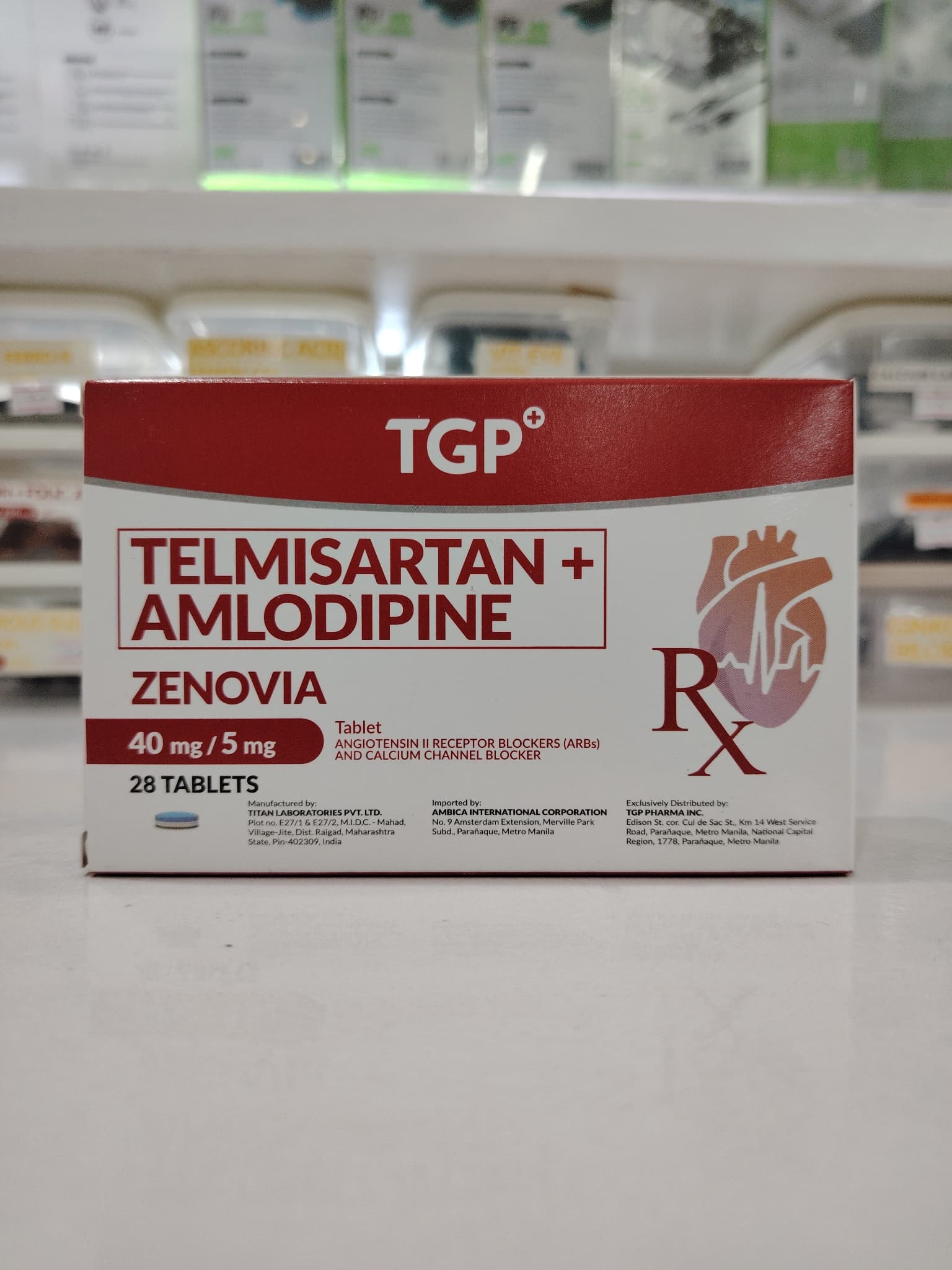 Telmisartan+Amlodipine ZENOVIA 40mg/5mg