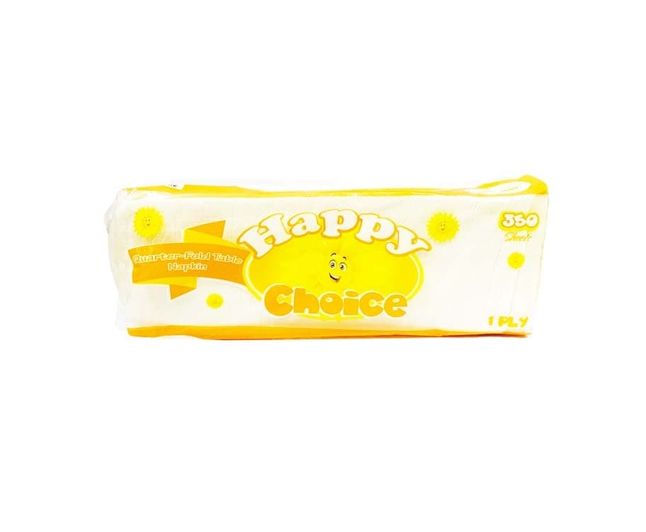 Happy Choice Quarter-Fold Table Napkin 1-Ply 350 Sheets