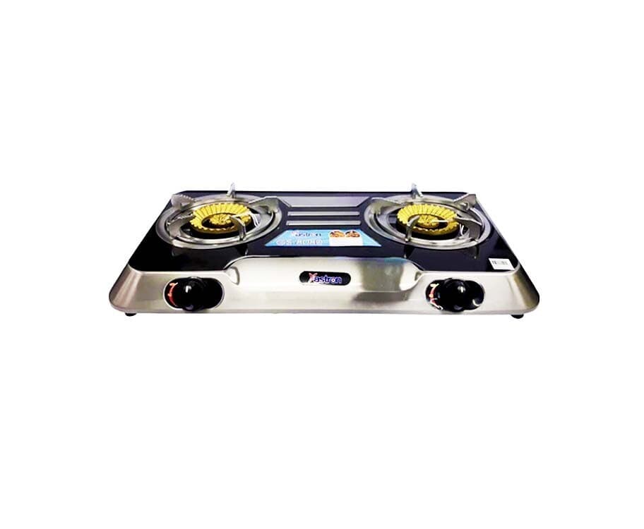 Astron GS-8080 Gas Stove Double Burner 71.3cm x 9.5cm x 71.3cm