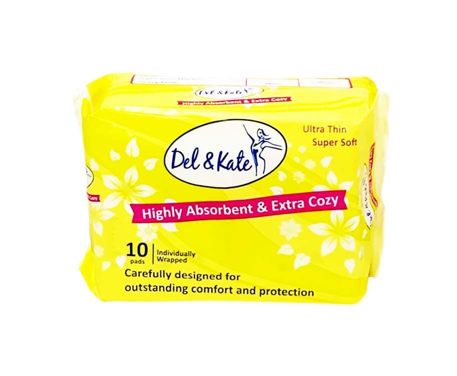Del & Kate Ultra Thin Super Soft 10 Individually Wrapped Pads