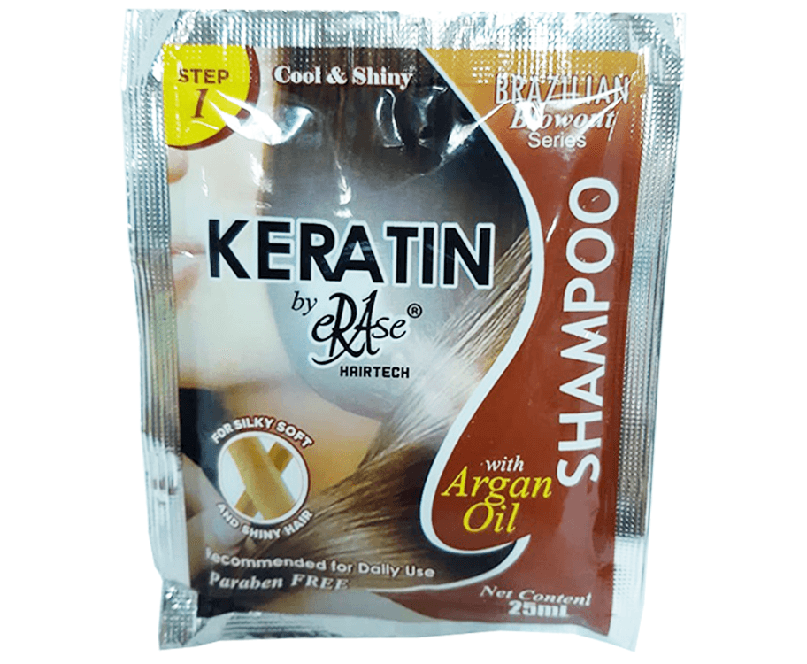 Keratin Shampoo Cool & Shiny Shampoo With Argan Oil by Erase 25mL
