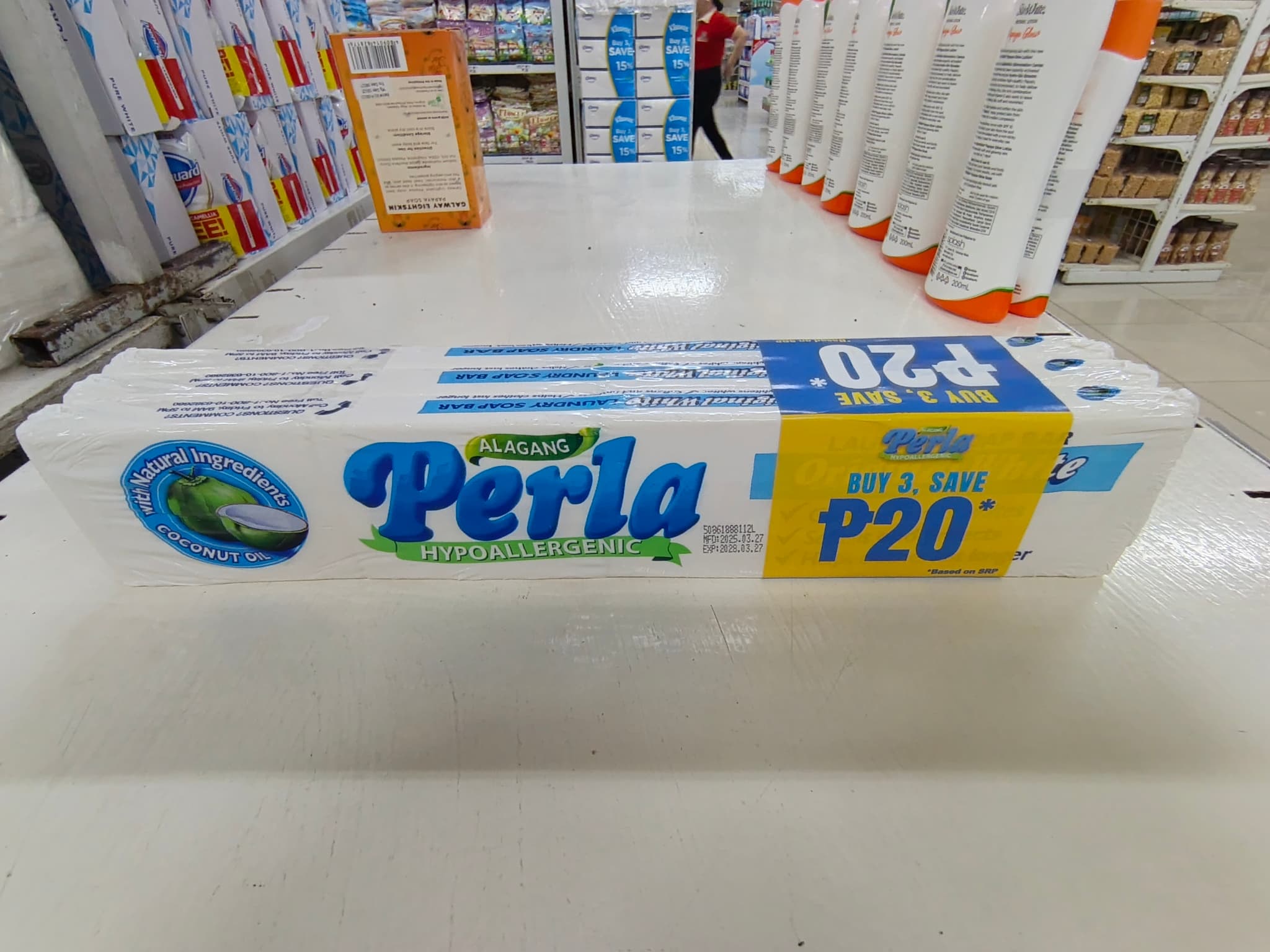 Perla Hypoallergenic Laundry Soap White (4 Packs x 95g)