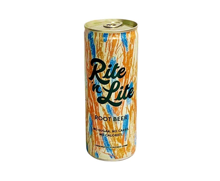 Rite 'n Lite Root Beer No Sugar No Carbs No Calories Carbonated Flavored Drink 250mL