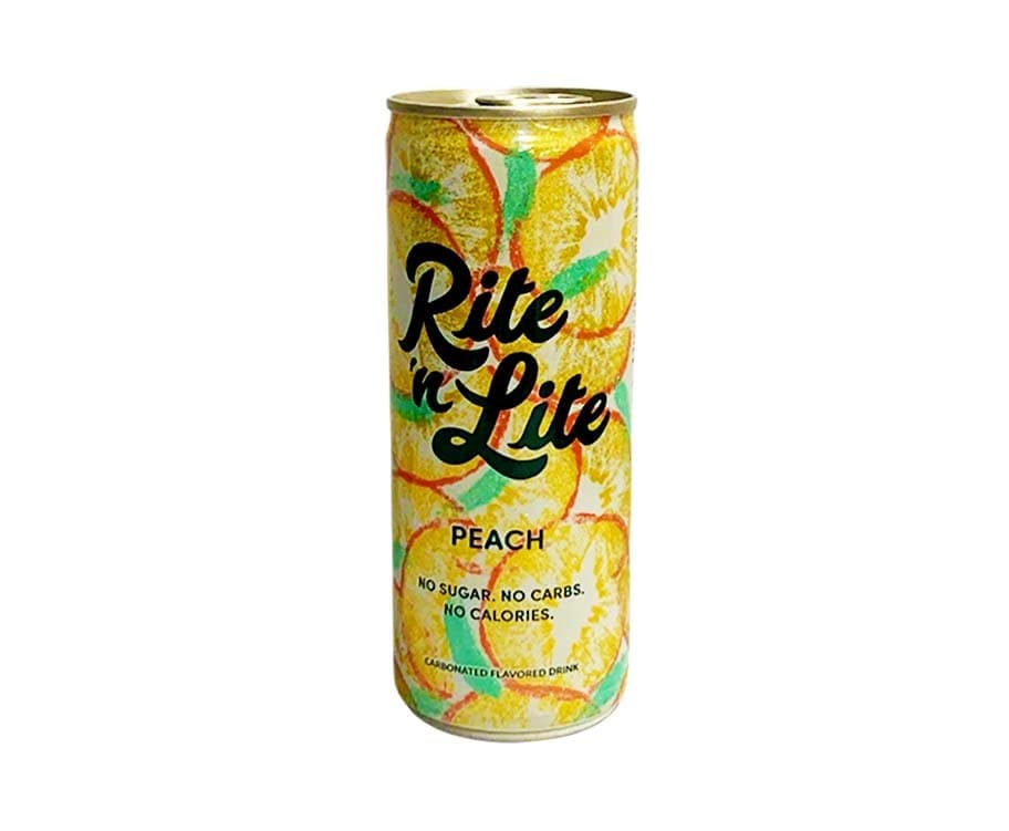 Rite 'n Lite Peach No Sugar No Carbs No Calories Carbonated Flavored Drink 250mL
