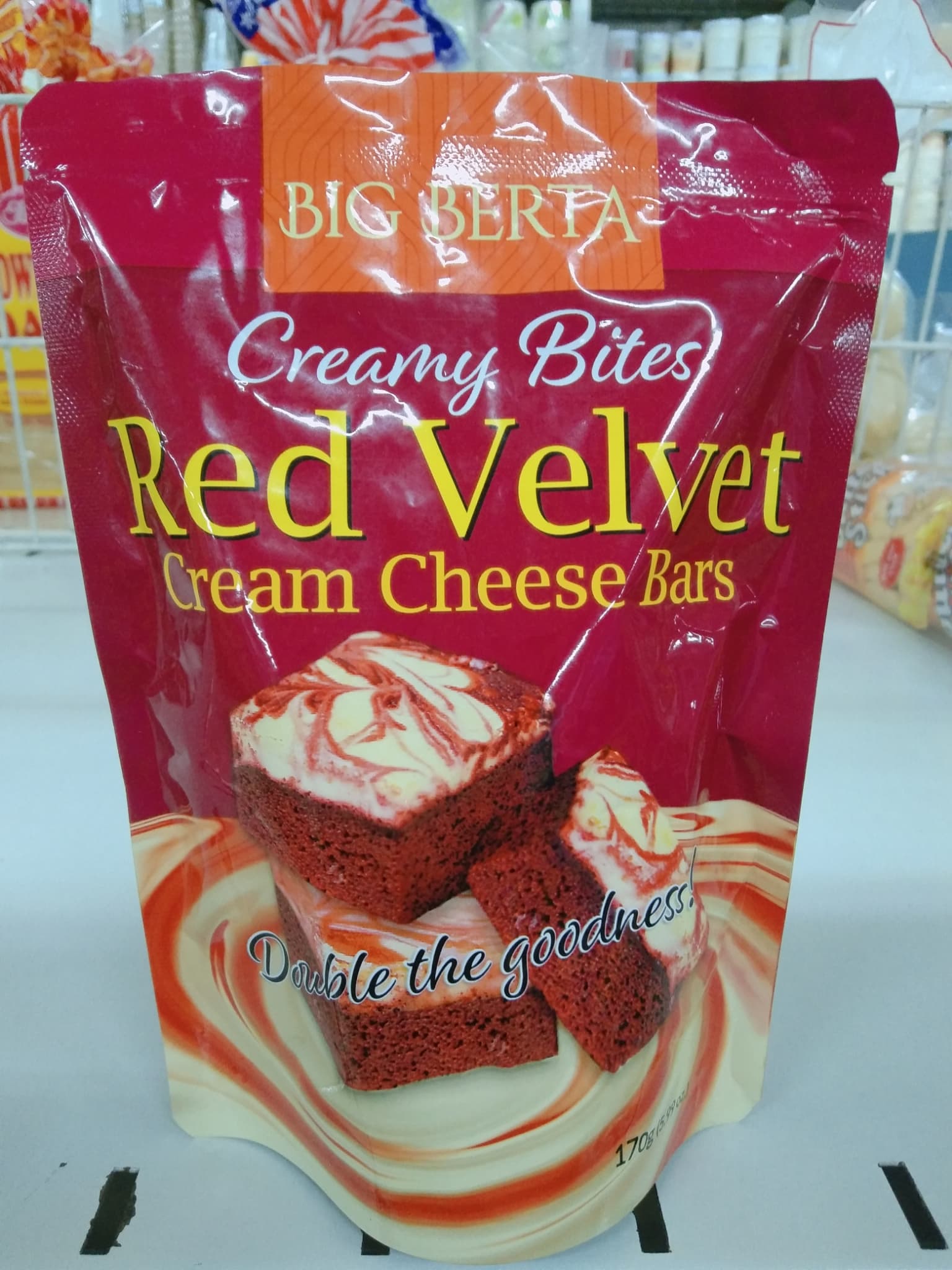 Big Berta Creamy Bites Red Velvet Cream Cheese Bars 170g