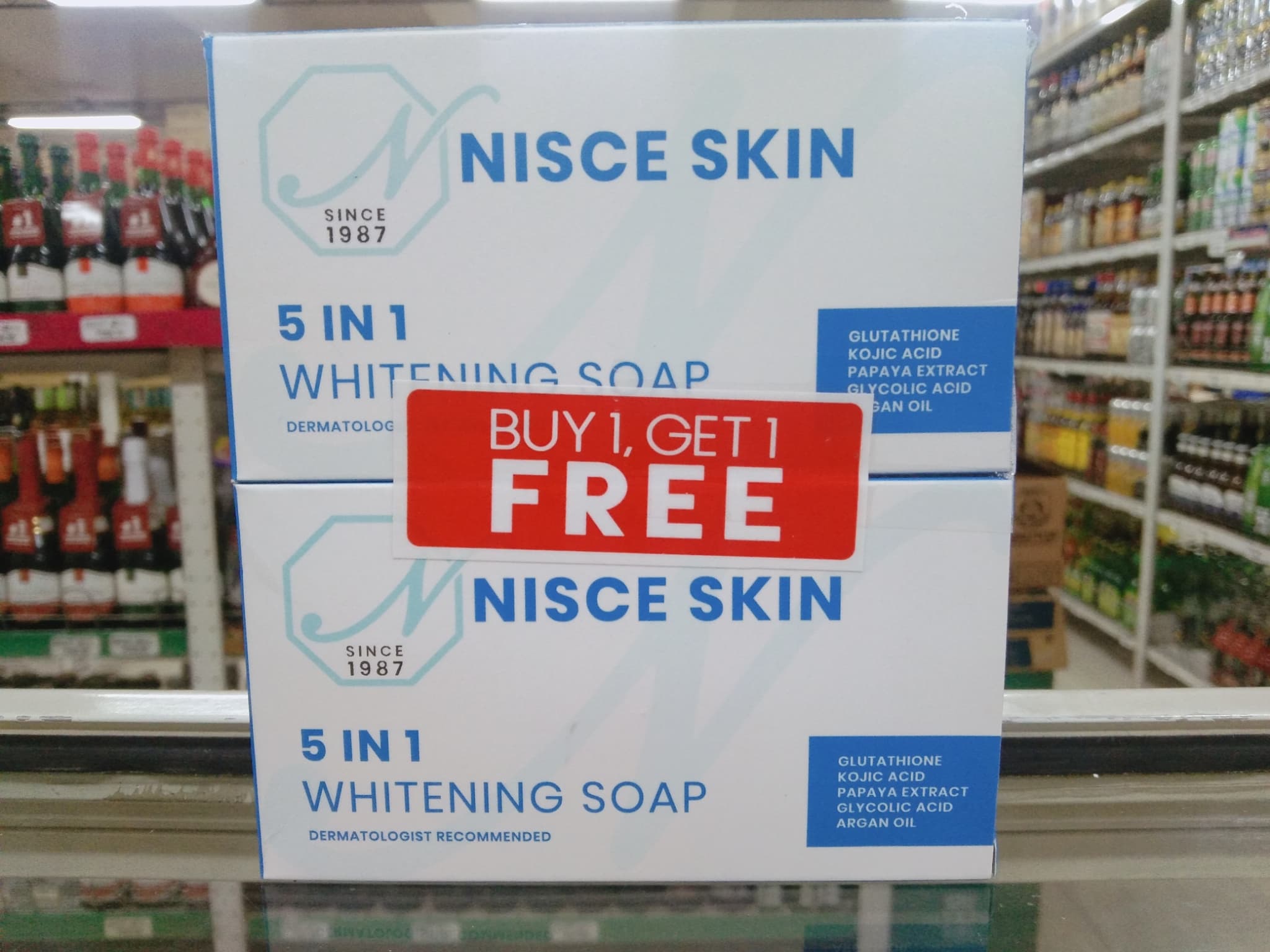 Nisce Skin 5 in 1 Whitening Soap (2 Soap x 135g) Buy 1 Get 1 Free