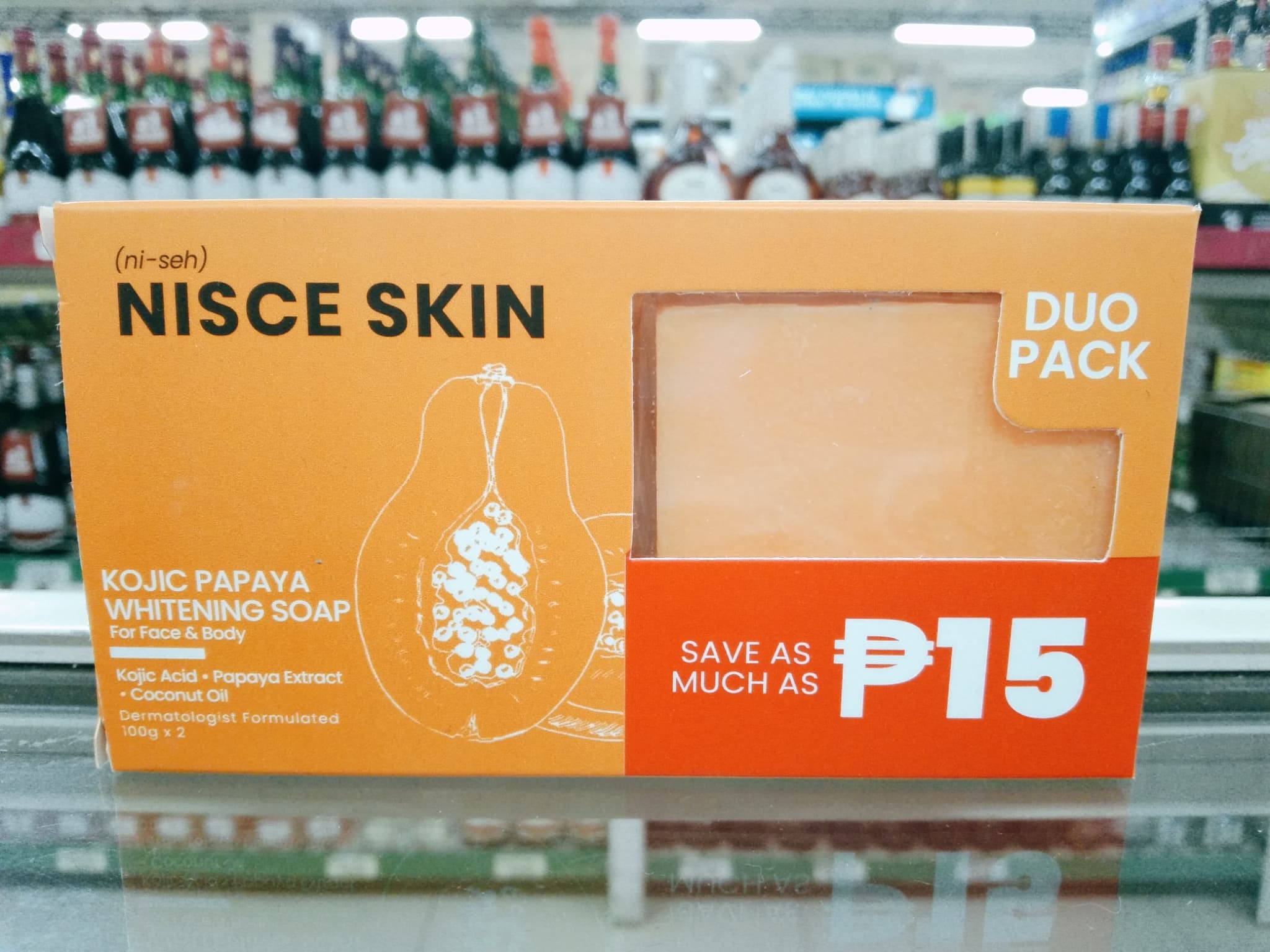 Nisce Skin Kojic Papaya Whitening Soap (2 Soap x 100g) Duo Pack
