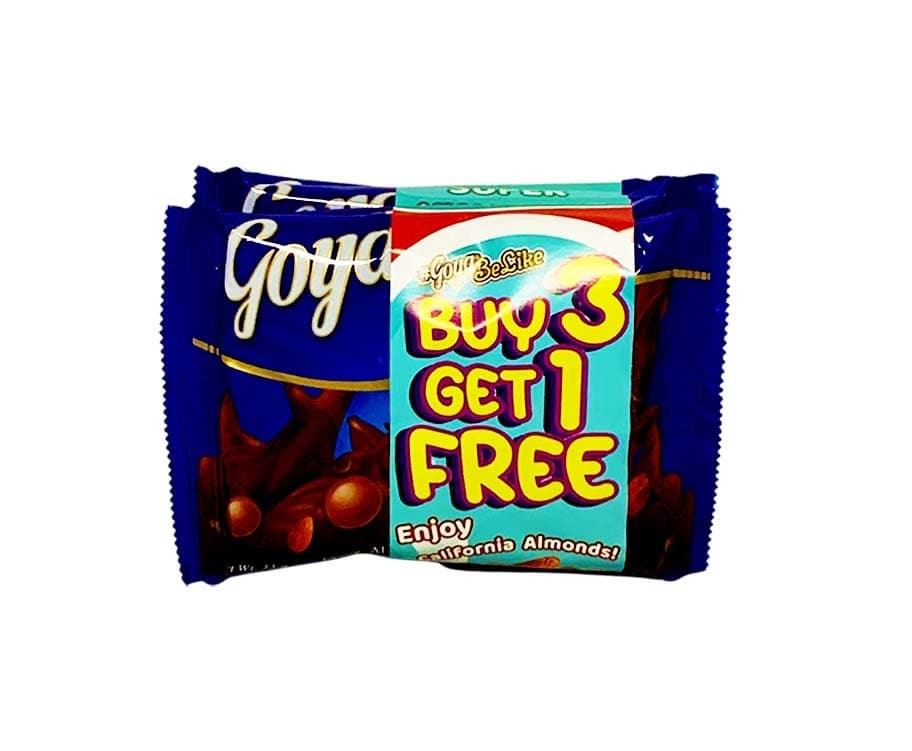 Goya Almonds & Raisins Covered with Milk Chocolate (3+1 Packs x 33g)