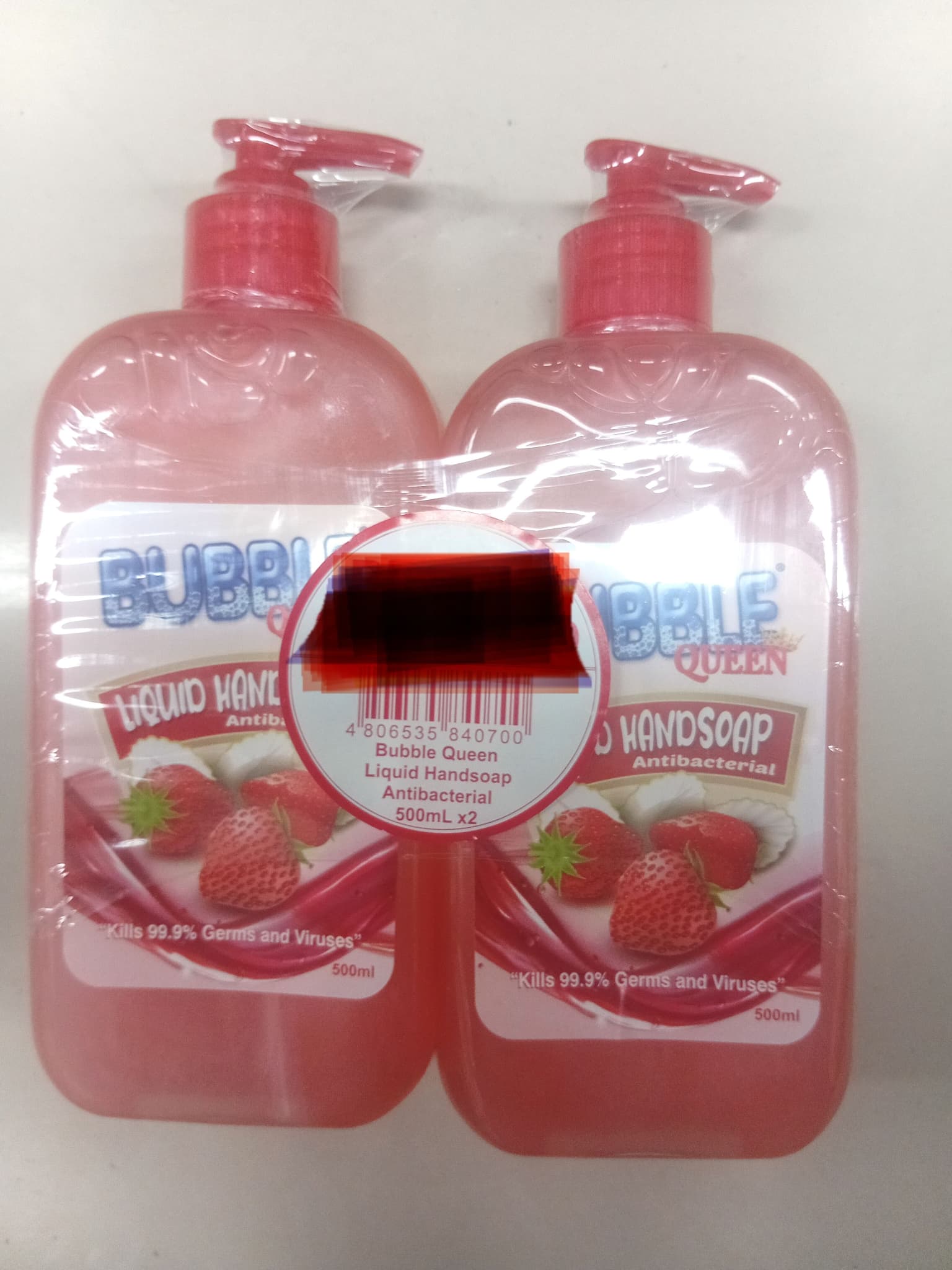 Bubble Queen Liquid Handsoap Antibacterial (2 Packs x 500mL)